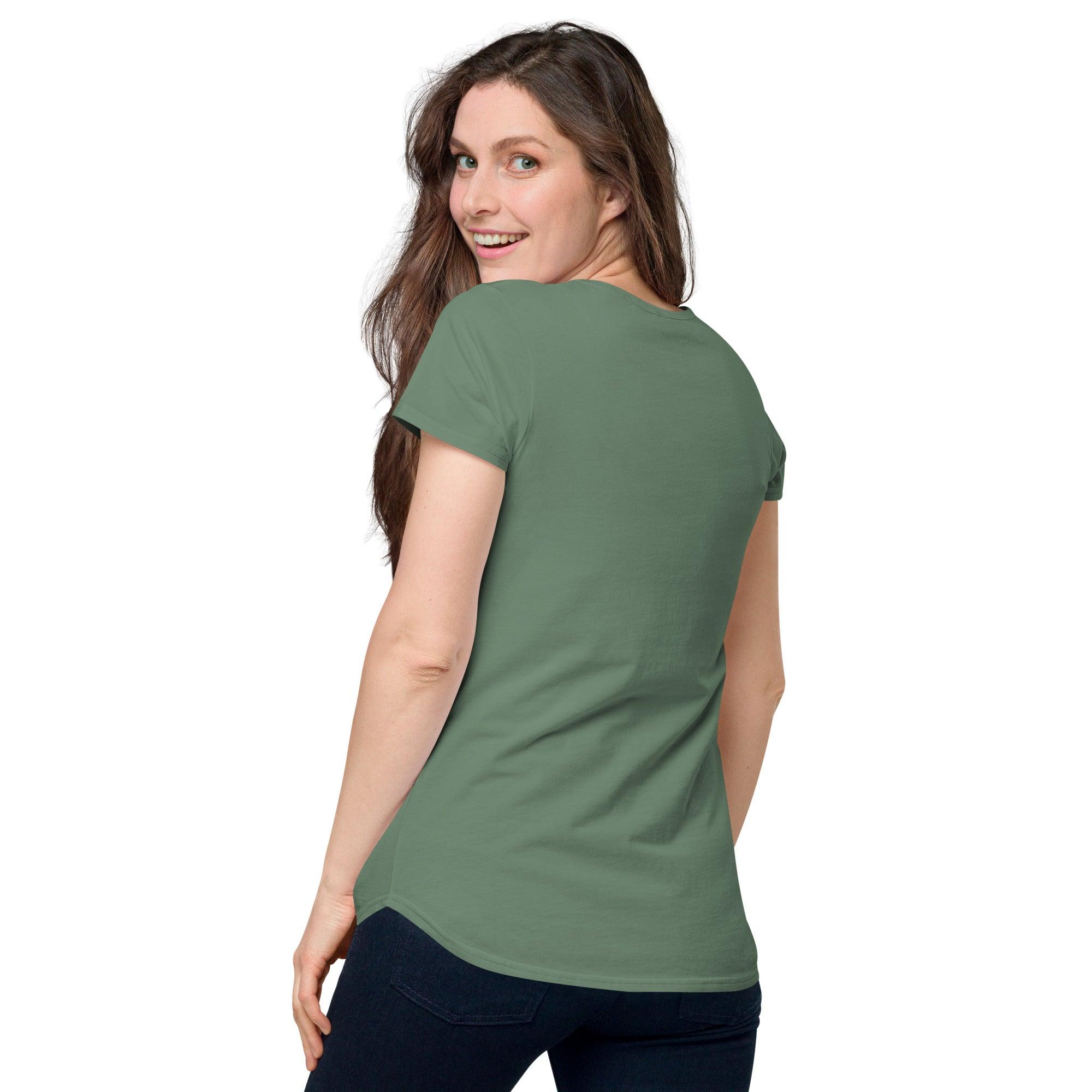Women’s round neck tee with logo in 2 places - Lost Manly Shop