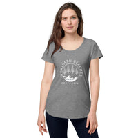 Women’s round neck tee with logo in 2 places - Lost Manly Shop