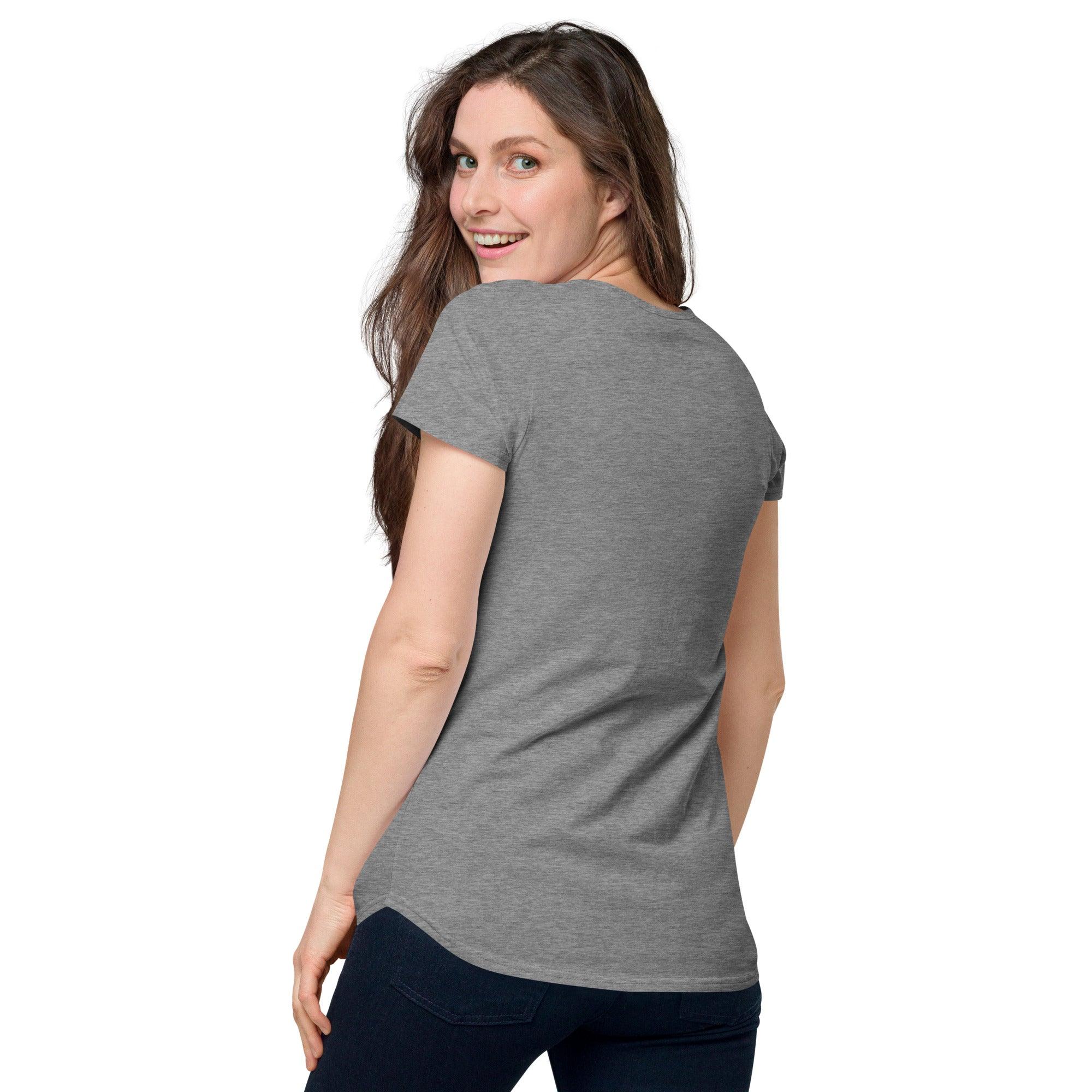 Women’s round neck tee with logo in 2 places - Lost Manly Shop